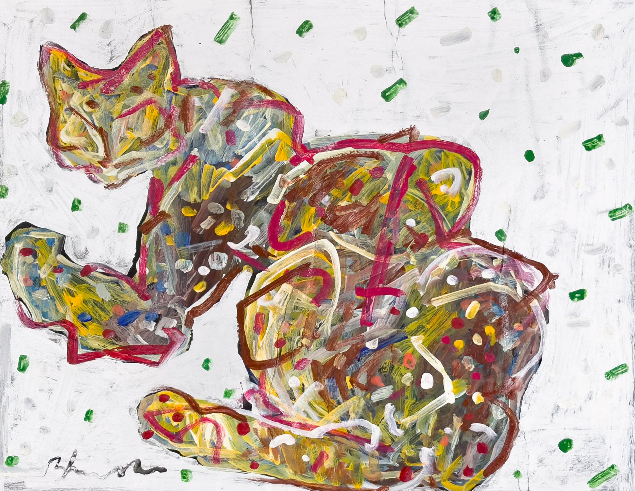 R.B. Bhaskaran, Untitled (Cat), c. 1990