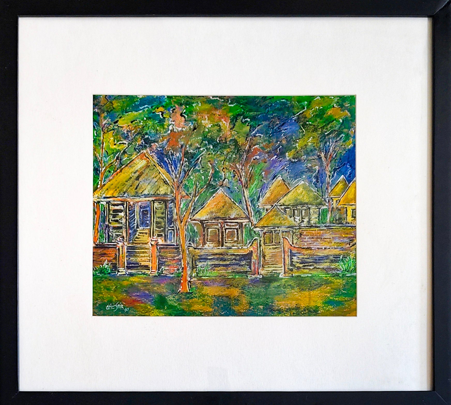 Arie Smit, Temple in Green, 1990