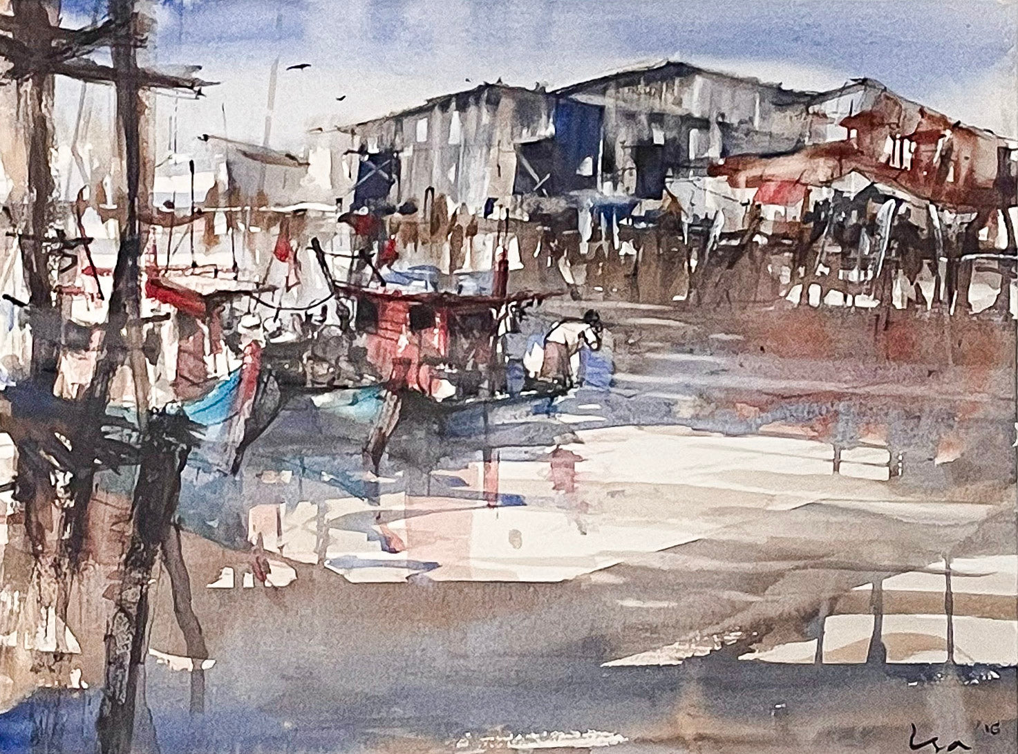 Lisa Huang, Untitled (Waterboats in Hong Kong), 2016