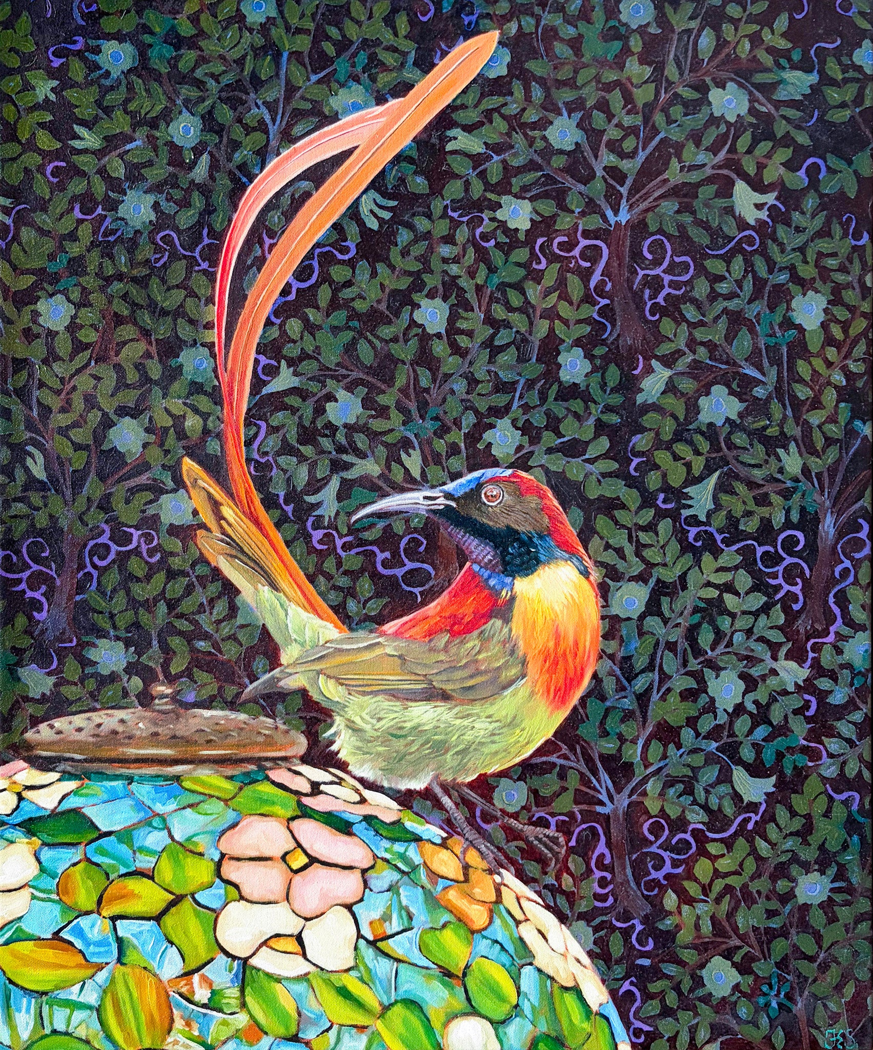 Fiona Smith, Breakfast at Tiffany’s - Fire Taled Rain Bird, 2024
