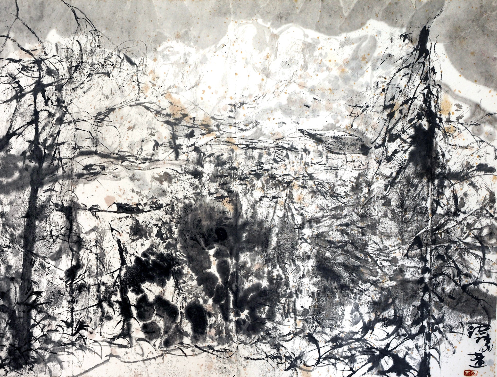 Hong Ling, Walking in Snow, 2007