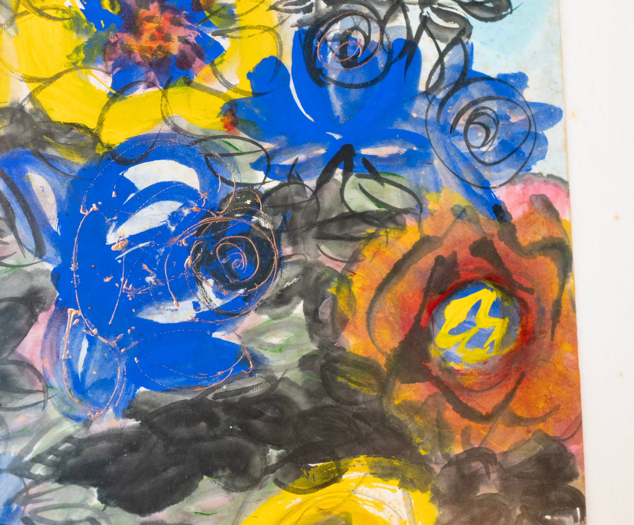 Dr. Earl Lu, Coloured Roses and Blue Vase, 2002