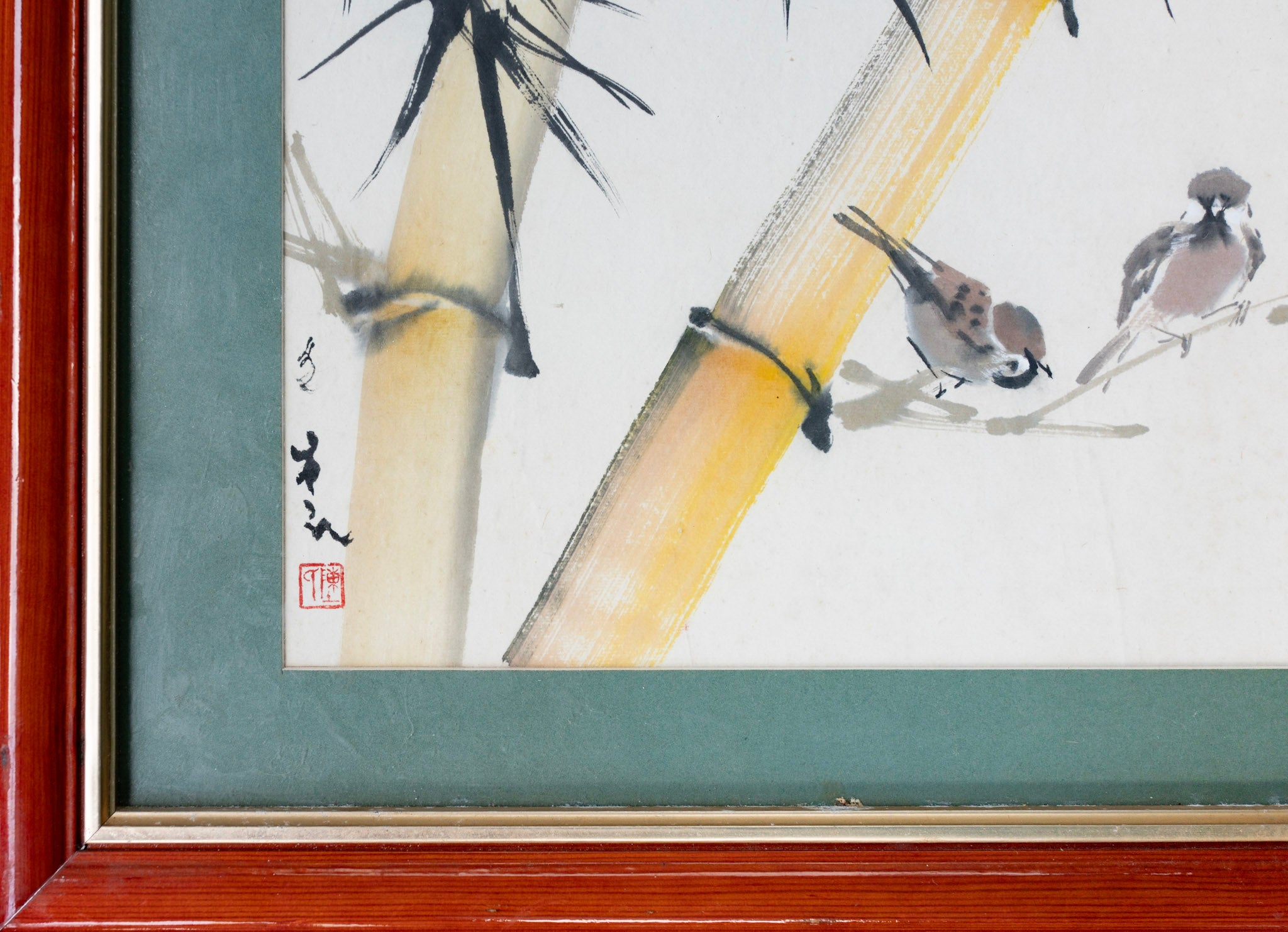 Chen Wen Hsi, Sparrows Perched on a Bamboo Tree, Undated