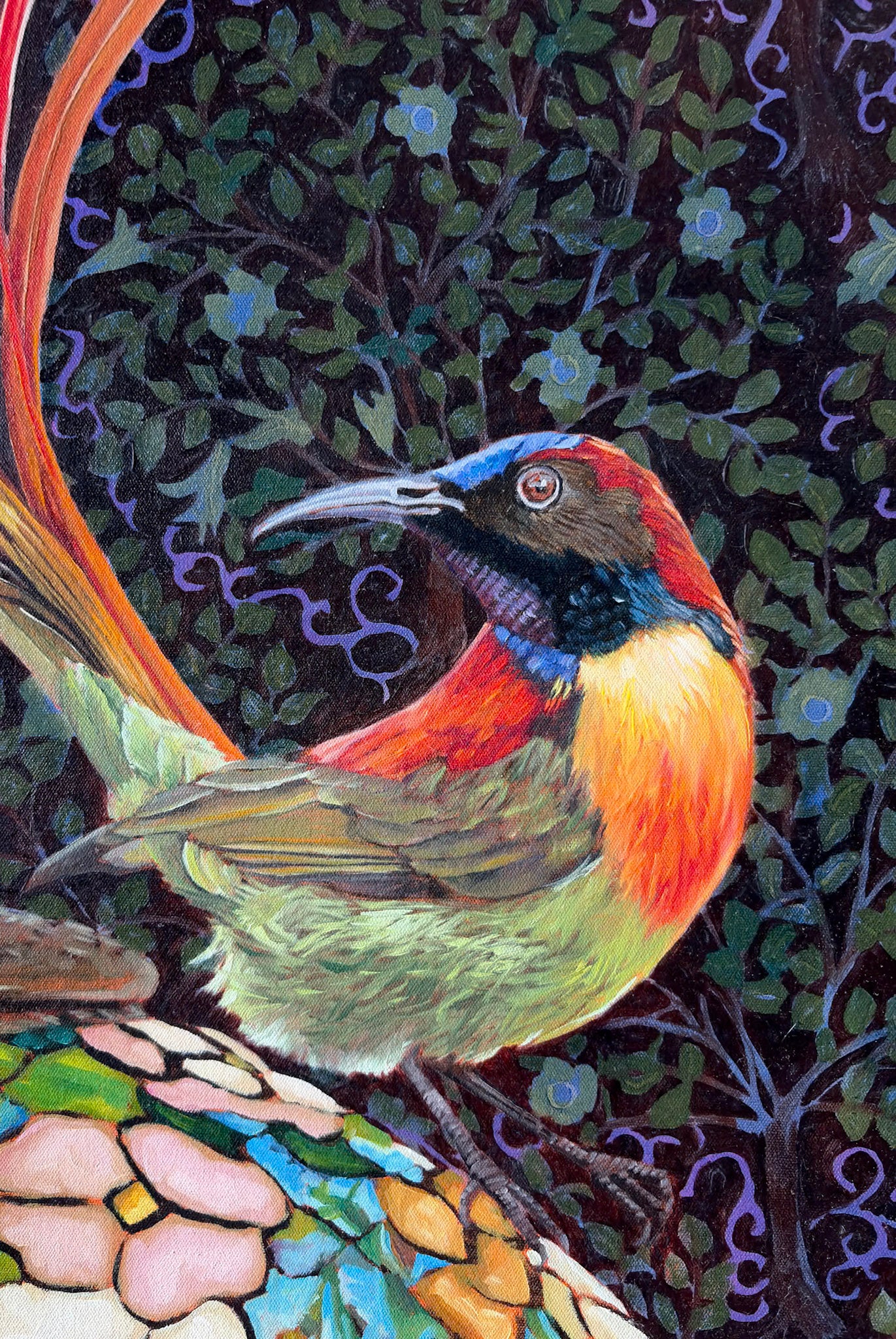 Fiona Smith, Breakfast at Tiffany’s - Fire Taled Rain Bird, 2024