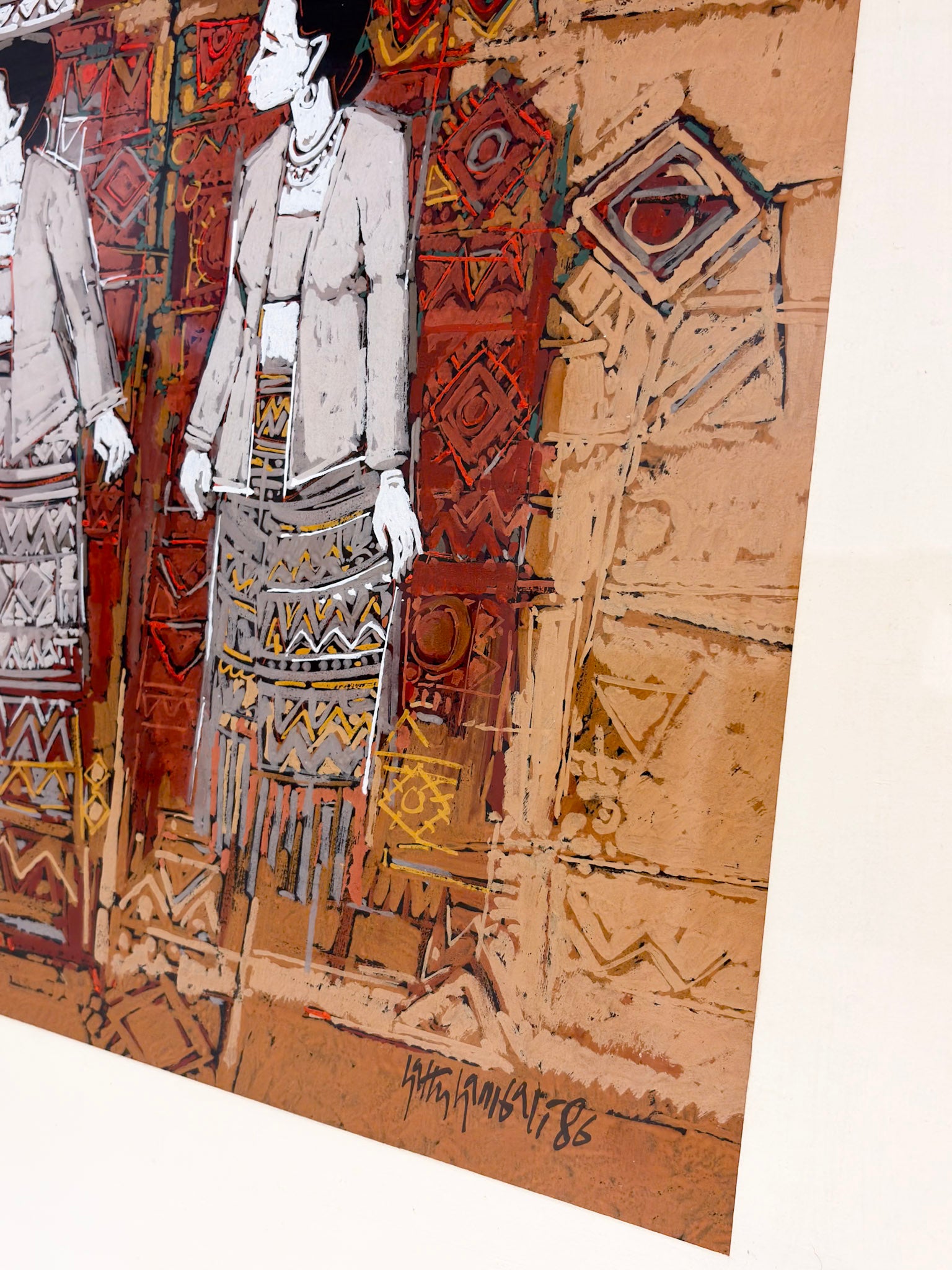 Hatta Hambali, Three Women Carrying Baskets, 1986