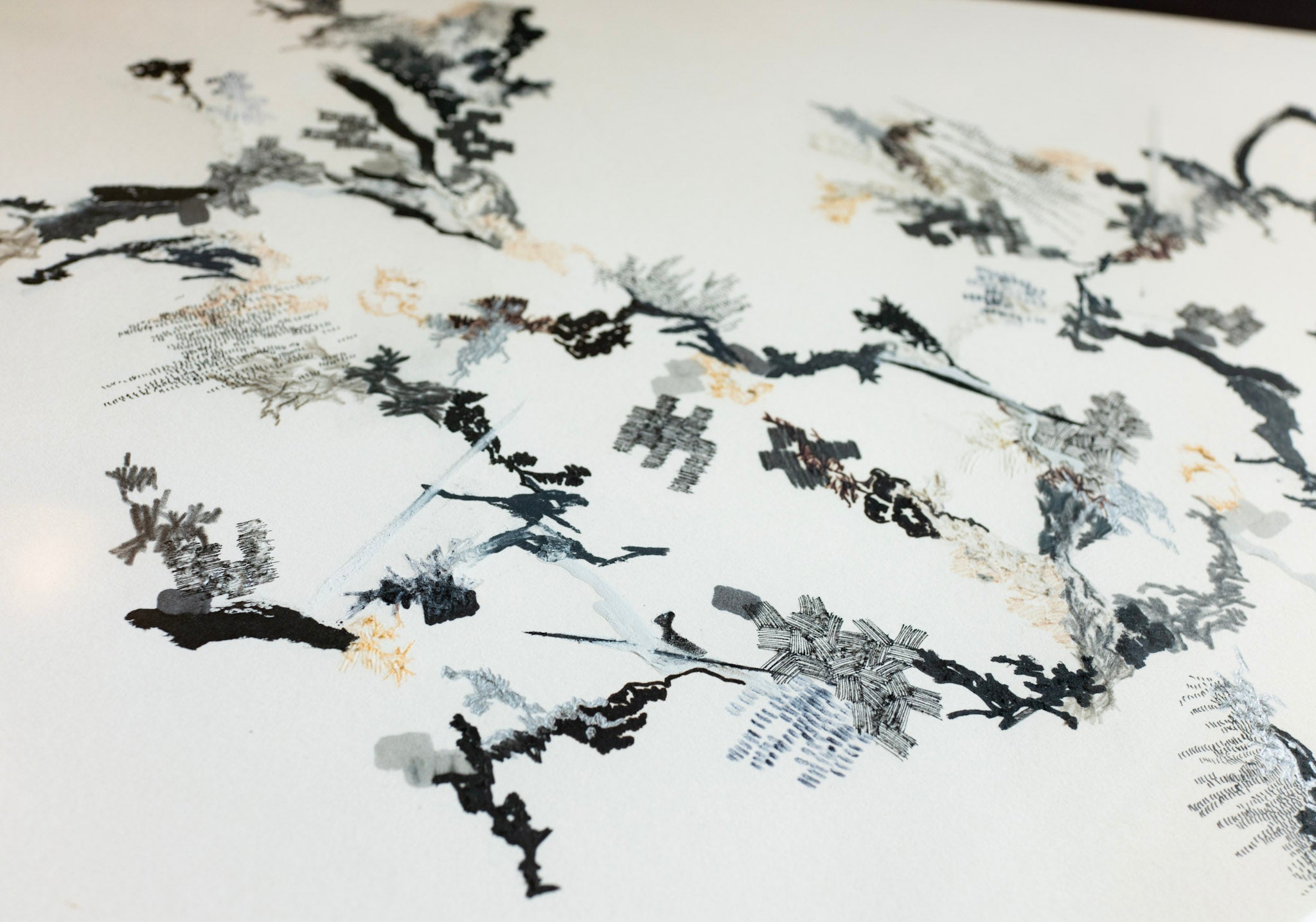 Benjamin Hochart, Study for a wall-drawing 6, 2009