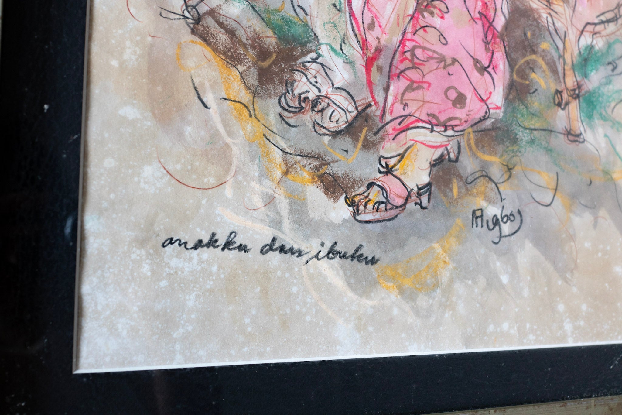 Affandi, Mother and Child (Anaku Dan Ibuku), 1969