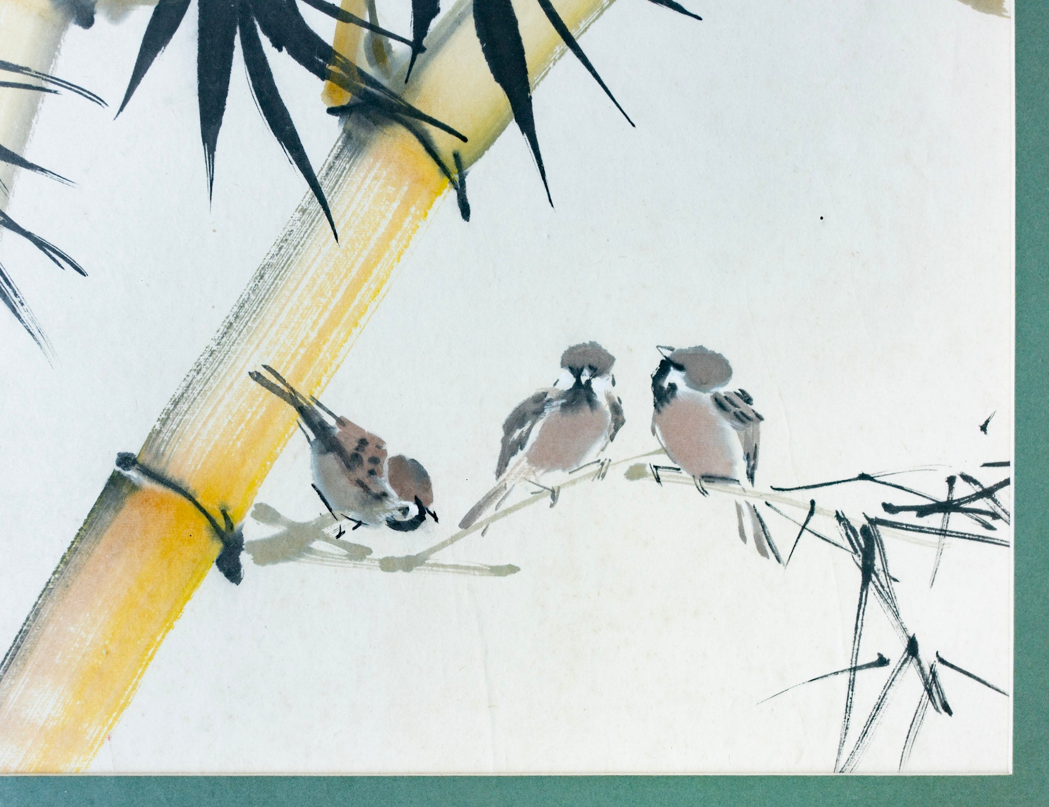 Chen Wen Hsi, Sparrows Perched on a Bamboo Tree, Undated