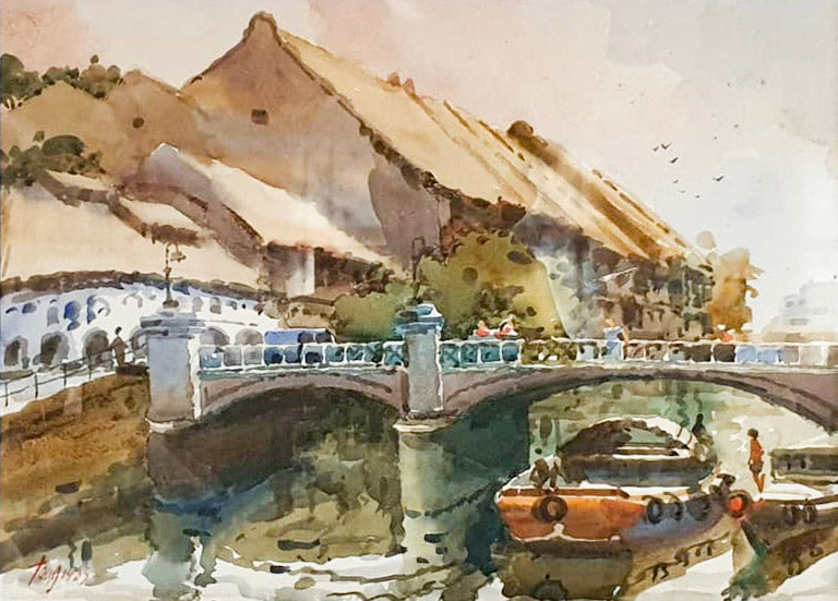 Tong Chin Sye, Untitled (Boat Quay), 1983