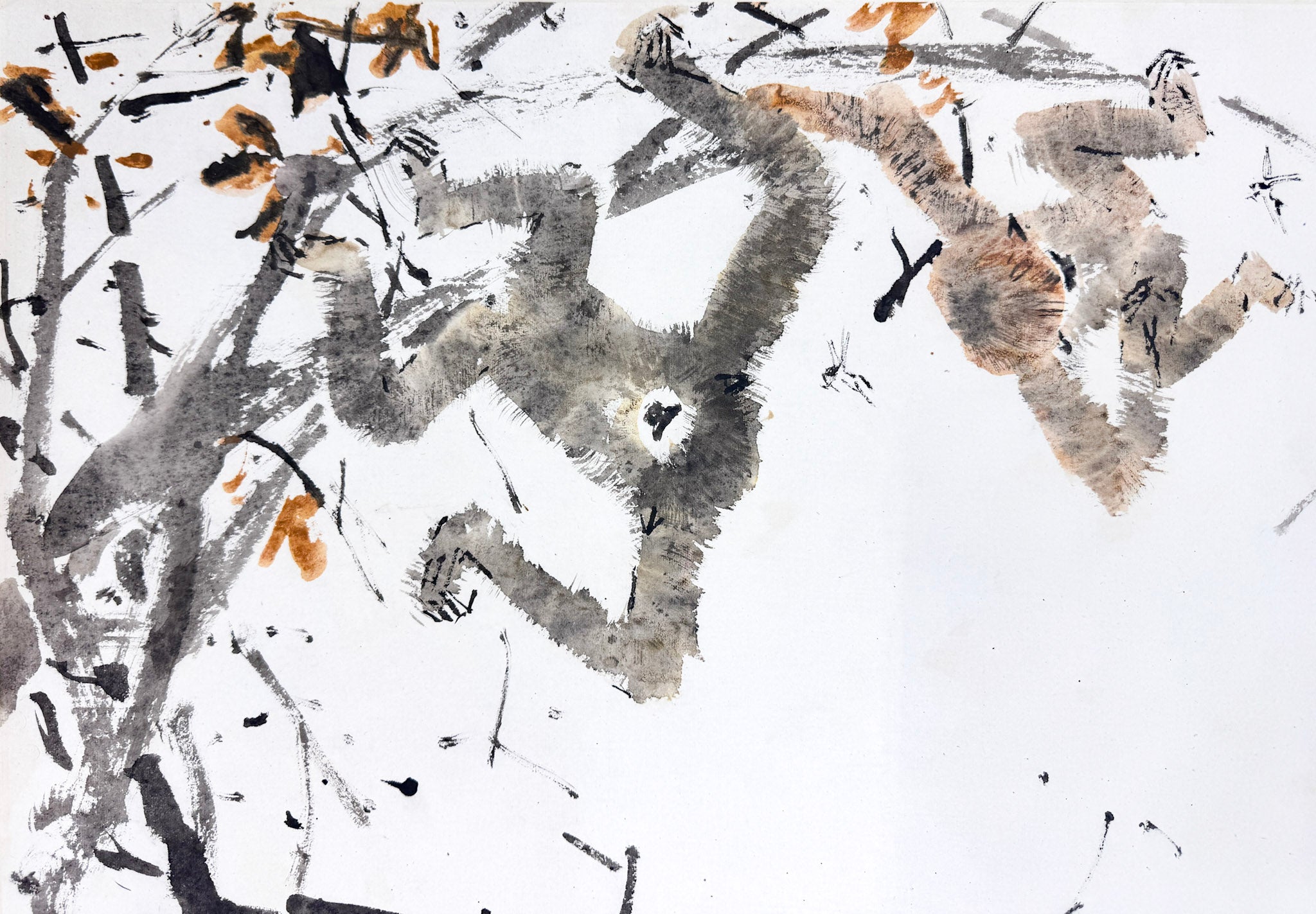 Chen Wen Hsi, Gibbons Playing with Bees, c. 1980s