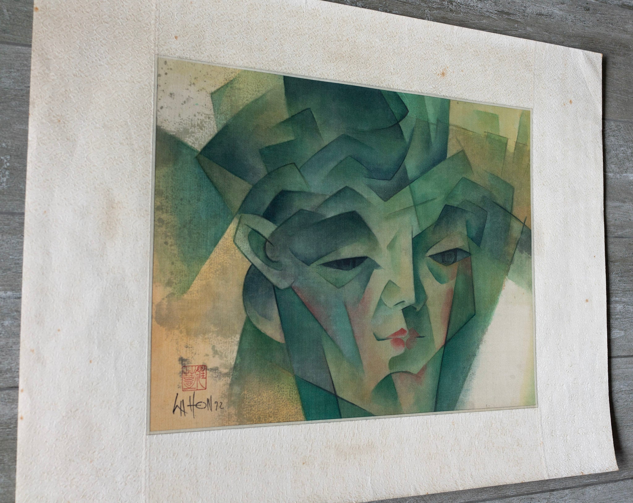 La Hon, Untitled (Jade on Silk), 1992