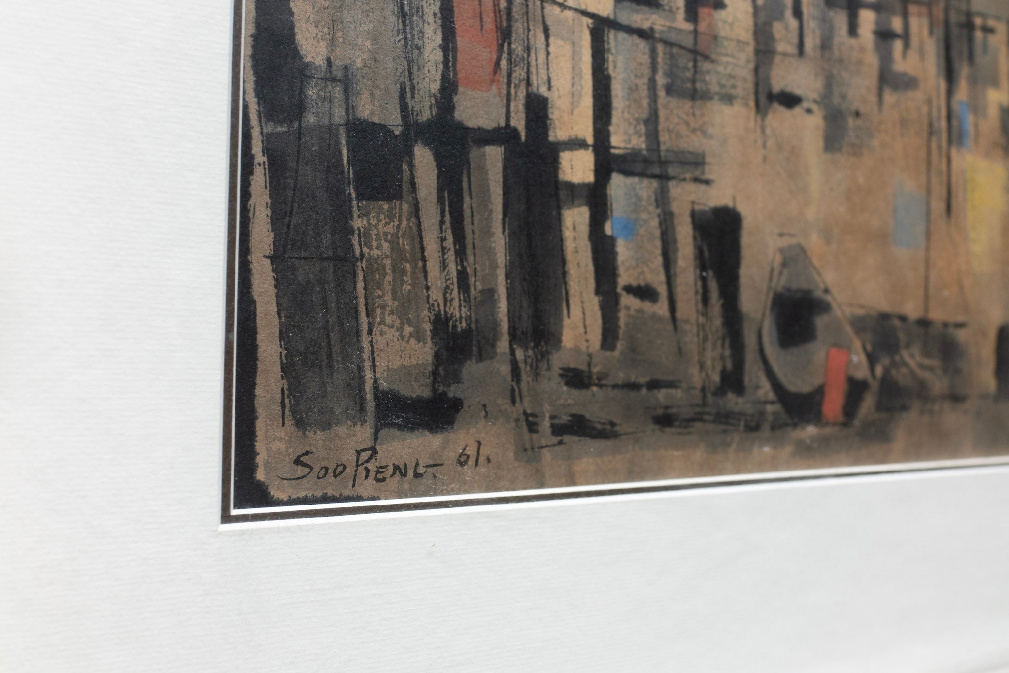 Cheong Soo Pieng, Untitled (Fishing Village), 1961