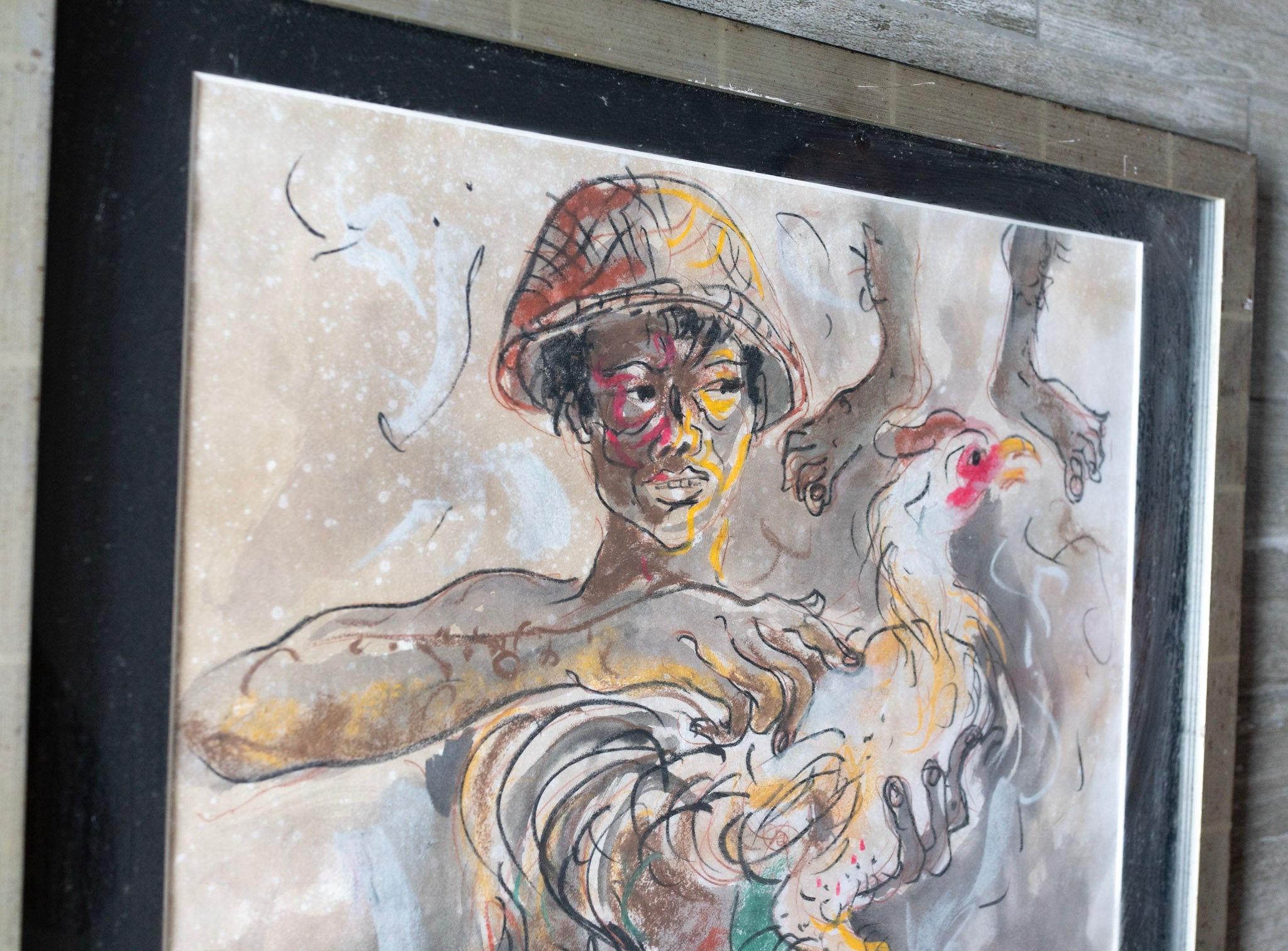 Affandi, Cockfighting (Penyabung Ayam), 1969