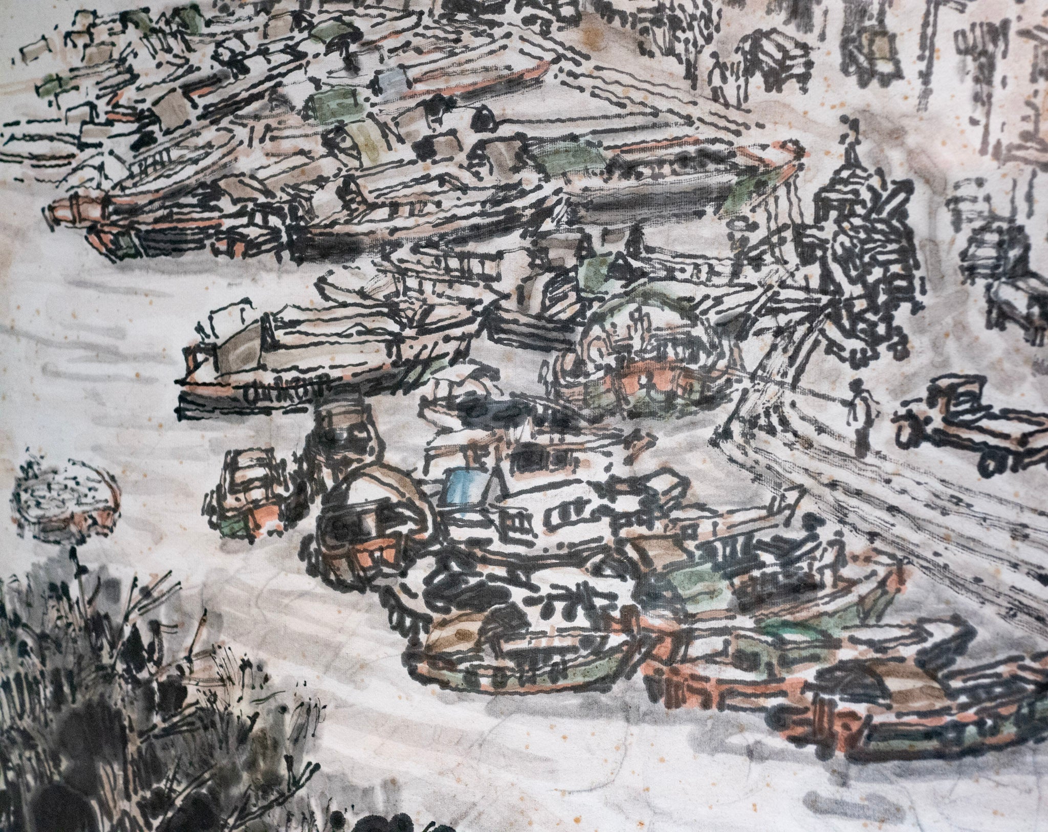 Lim Tze Peng, Singapore River Scene, Undated