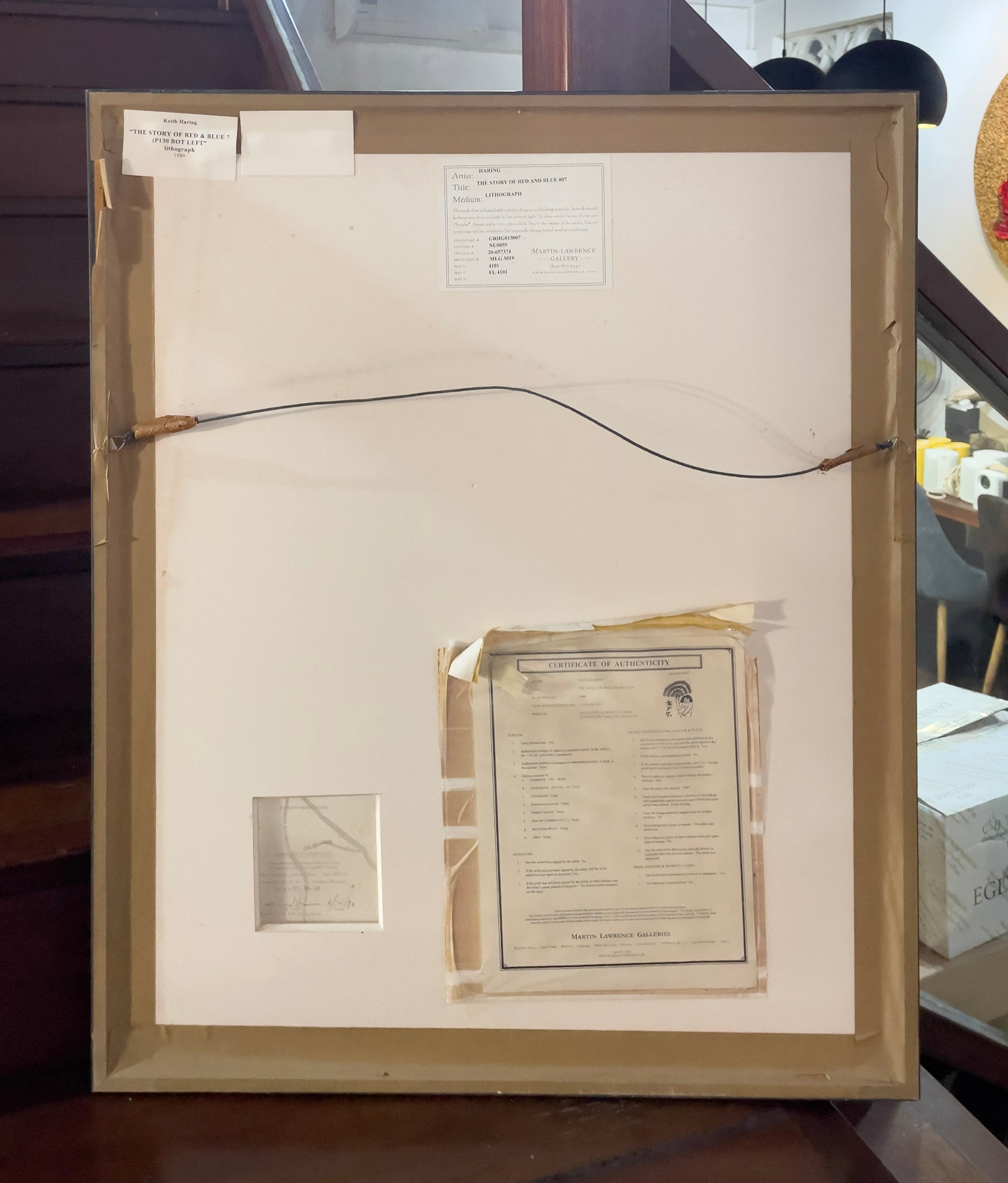 Keith Haring, The Story of Red and Blue #7, 1989