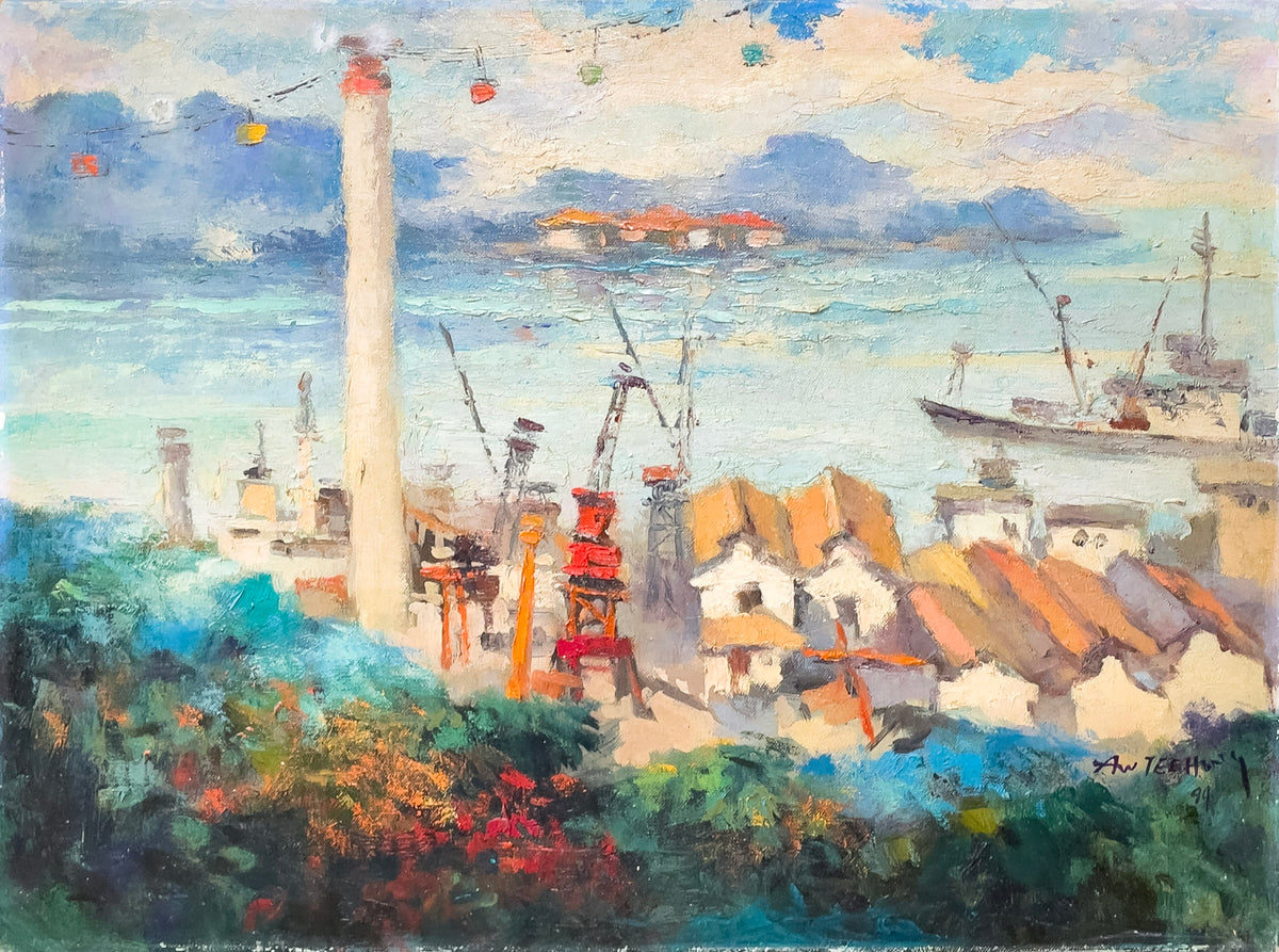 Aw Tee Hong, Untitled (Cable Cars over Mount Faber), 1994