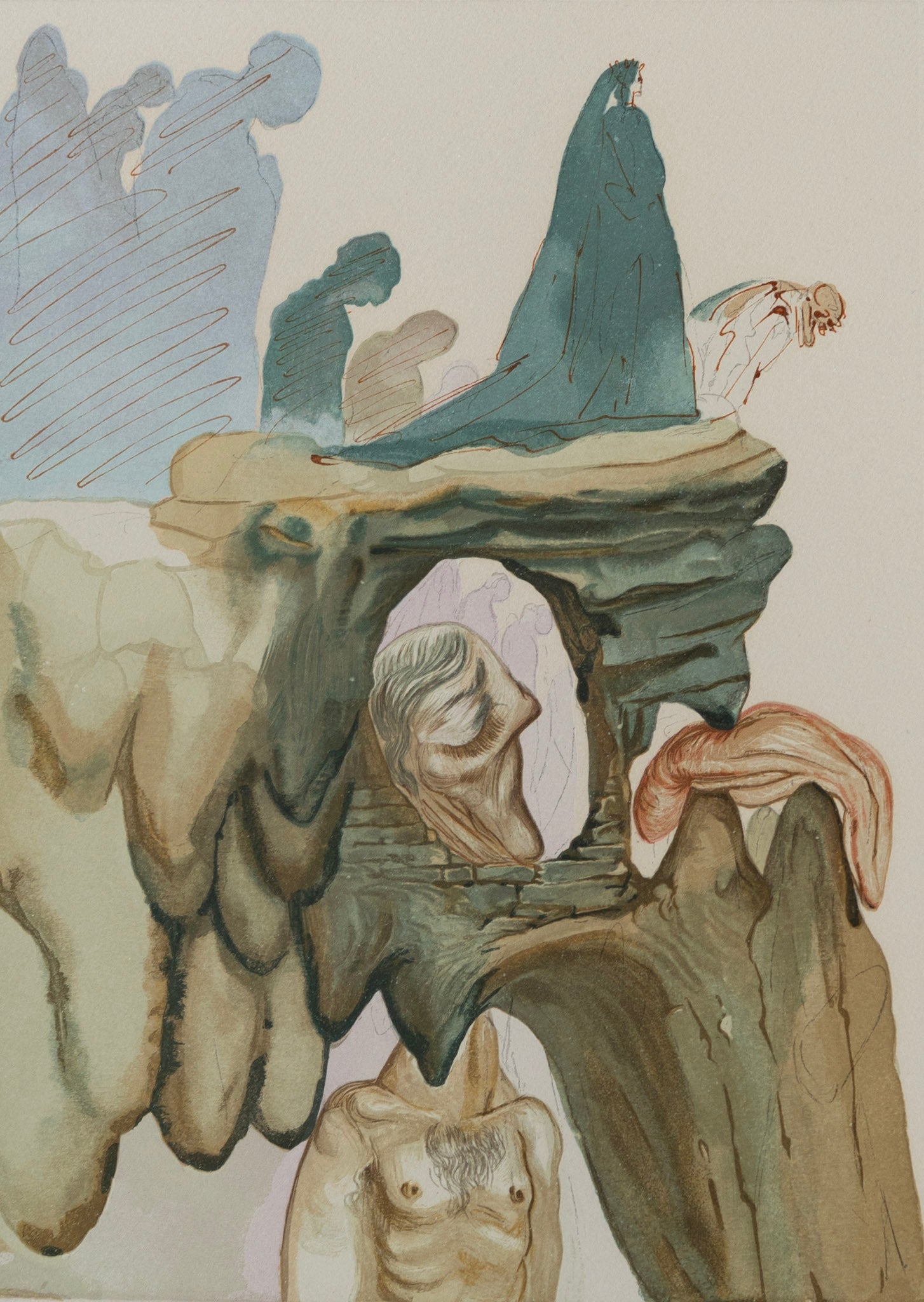 Salvador Dali, Divine Comedy - Inferno 22, 1960
