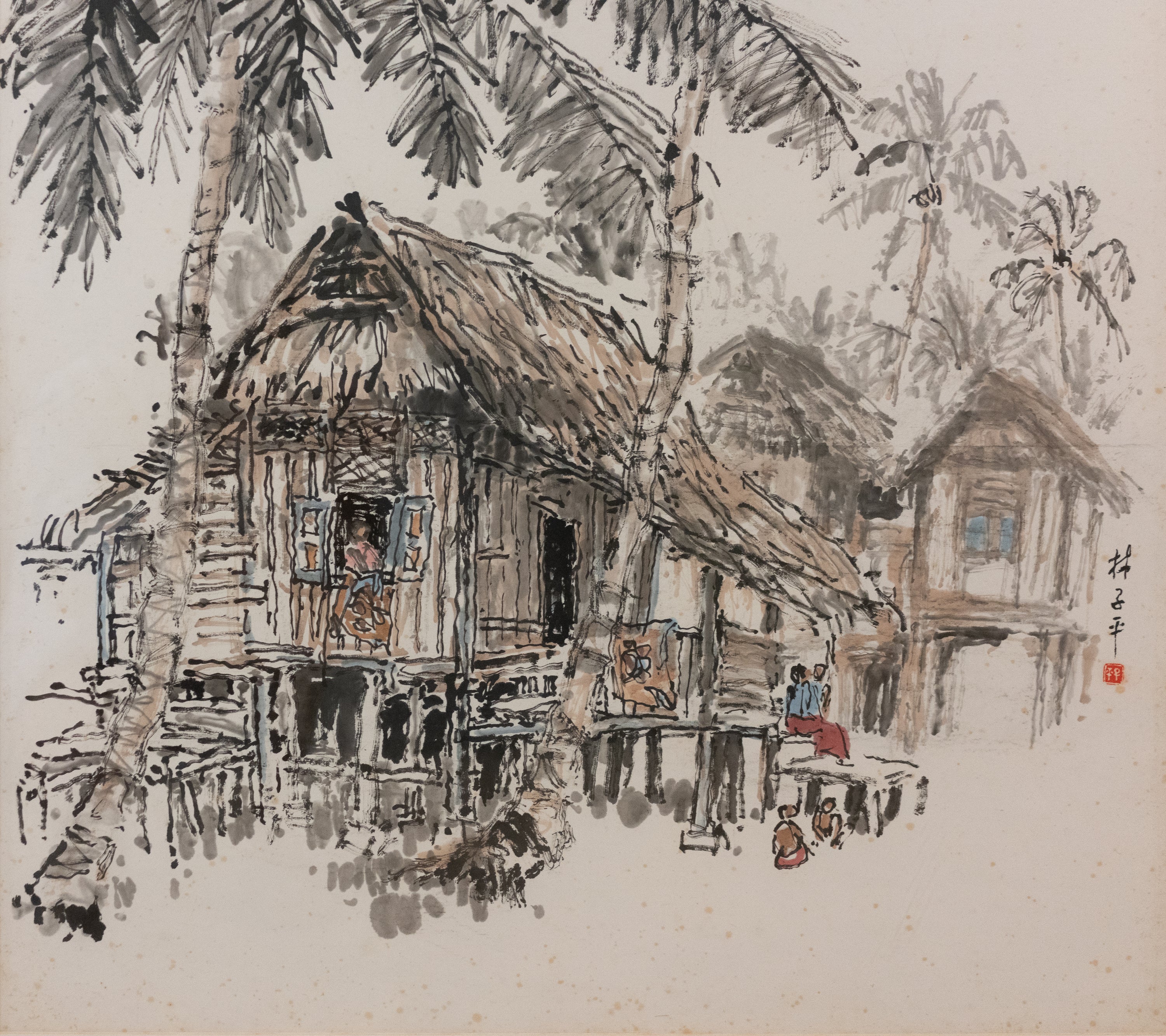 Lim Tze Peng, Kampong Family, 1980