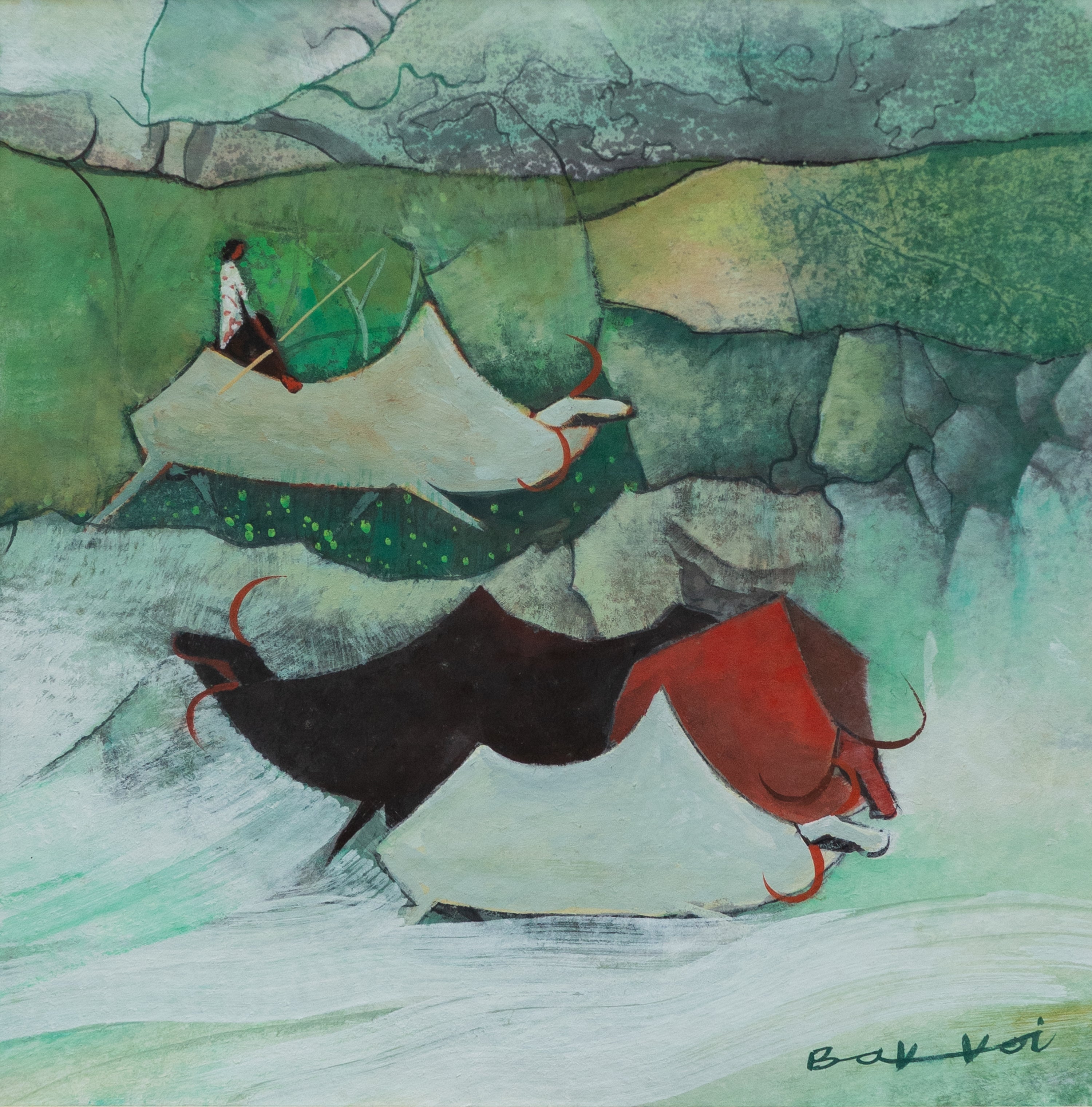 Tay Bak Koi, Untitled (Buffaloes), Undated