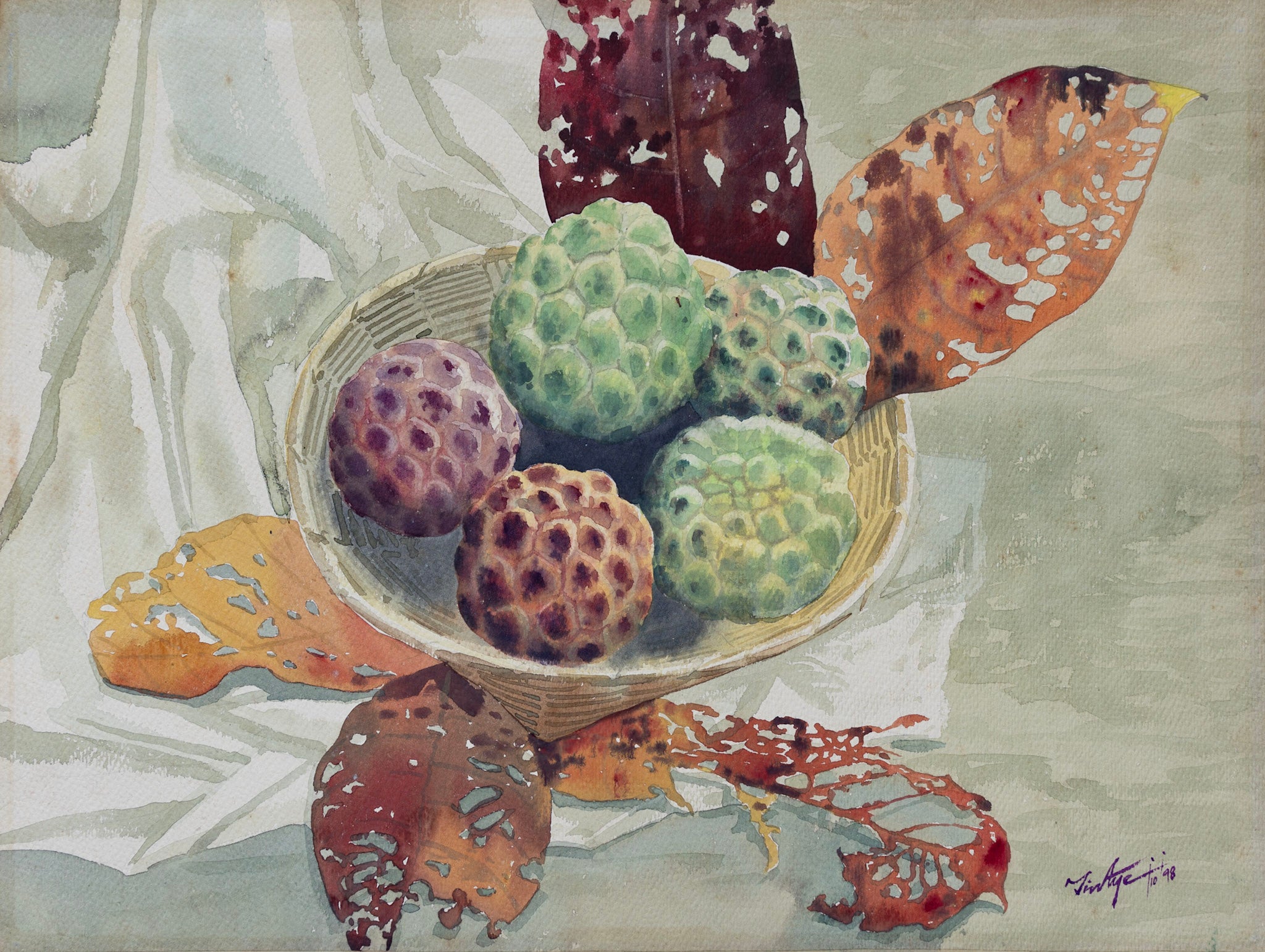 U Tin Aye, Untitled (Custard Apples), 1998