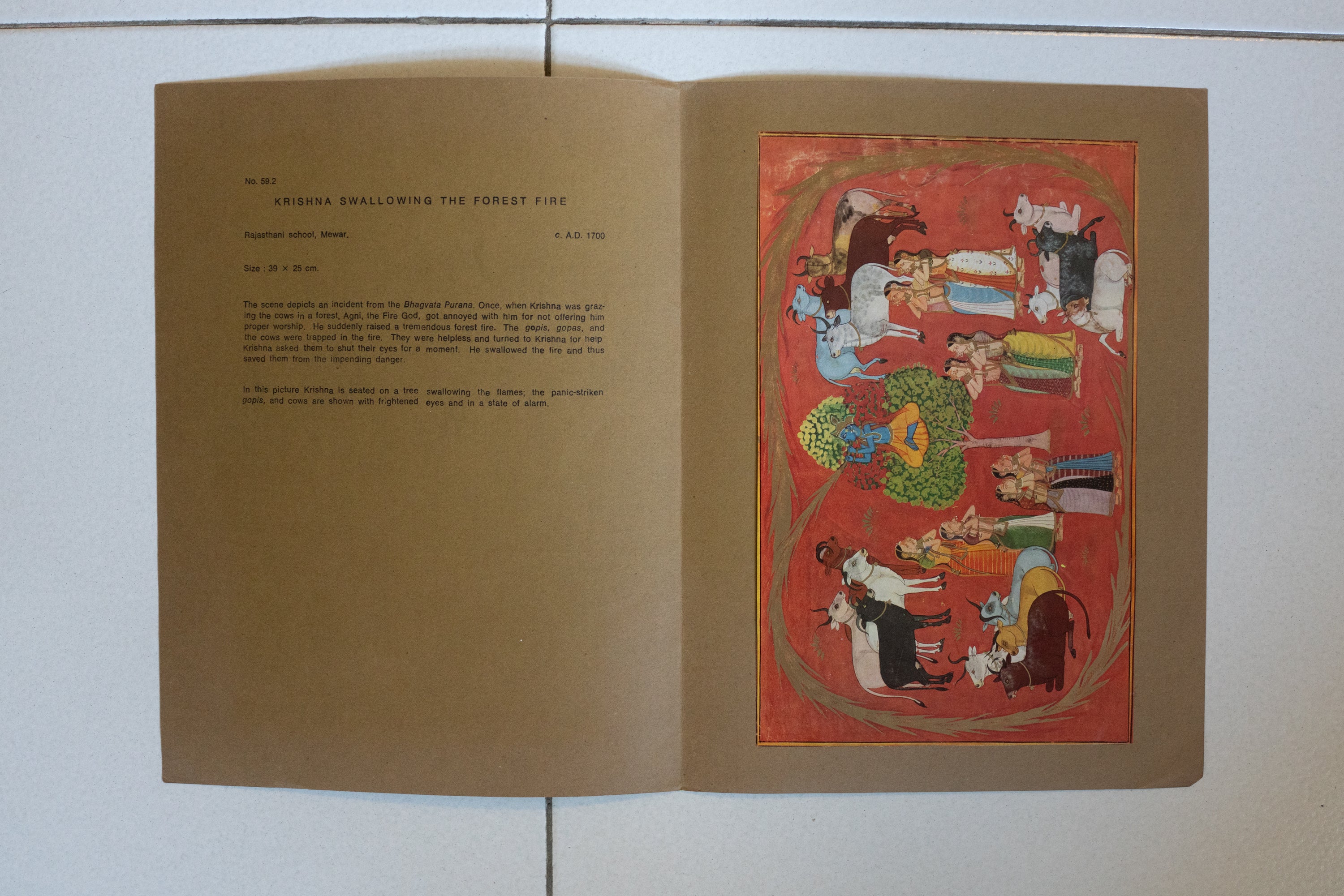 Printed reproductions of paintings from Prince of Wales Museum of Western India, Set of 4, 1990