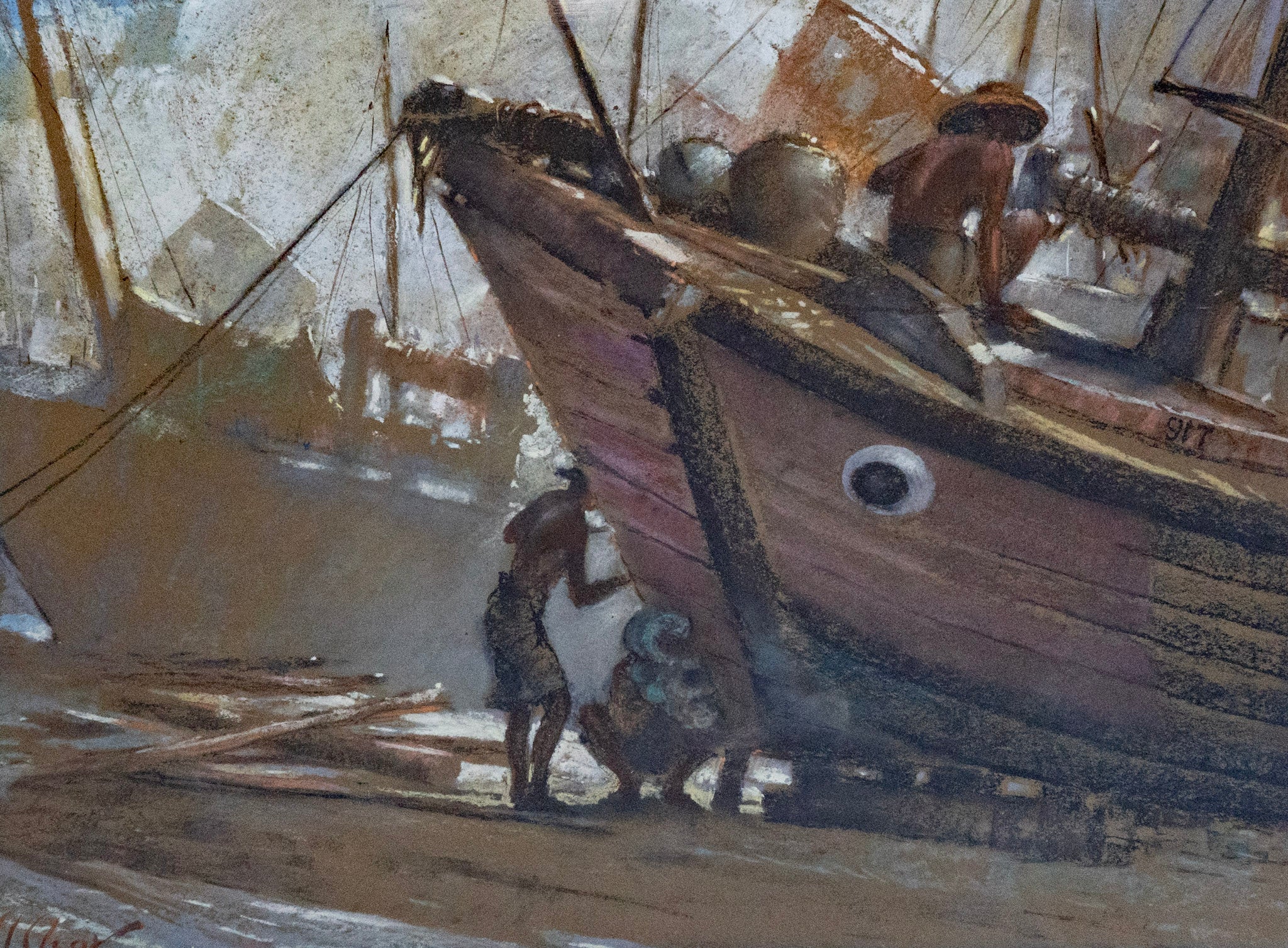 Unknown, Untitled (Harbour Scene), Undated