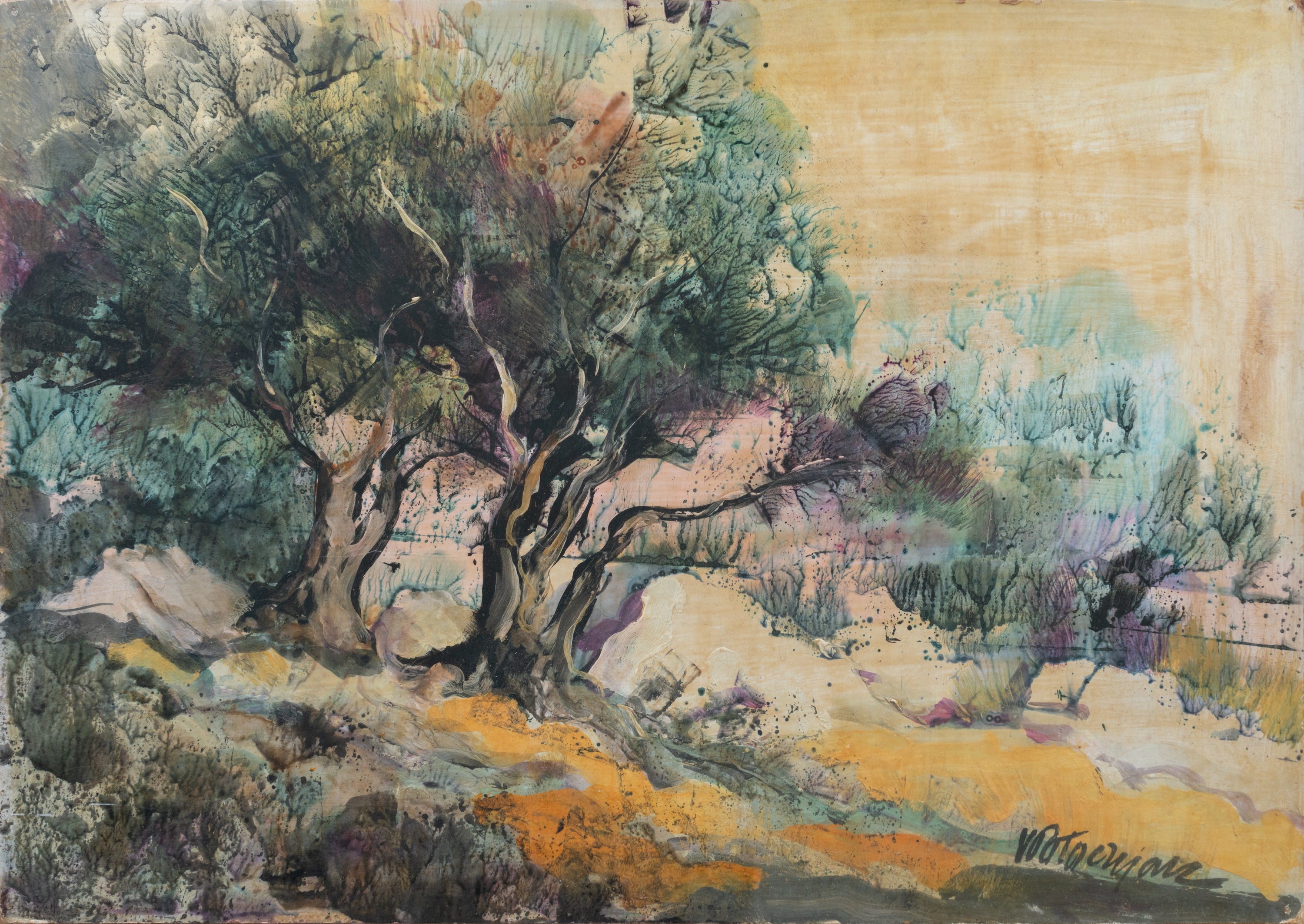 Unknown Artist, Untitled (Gnarly Olive Trees), Undated‬