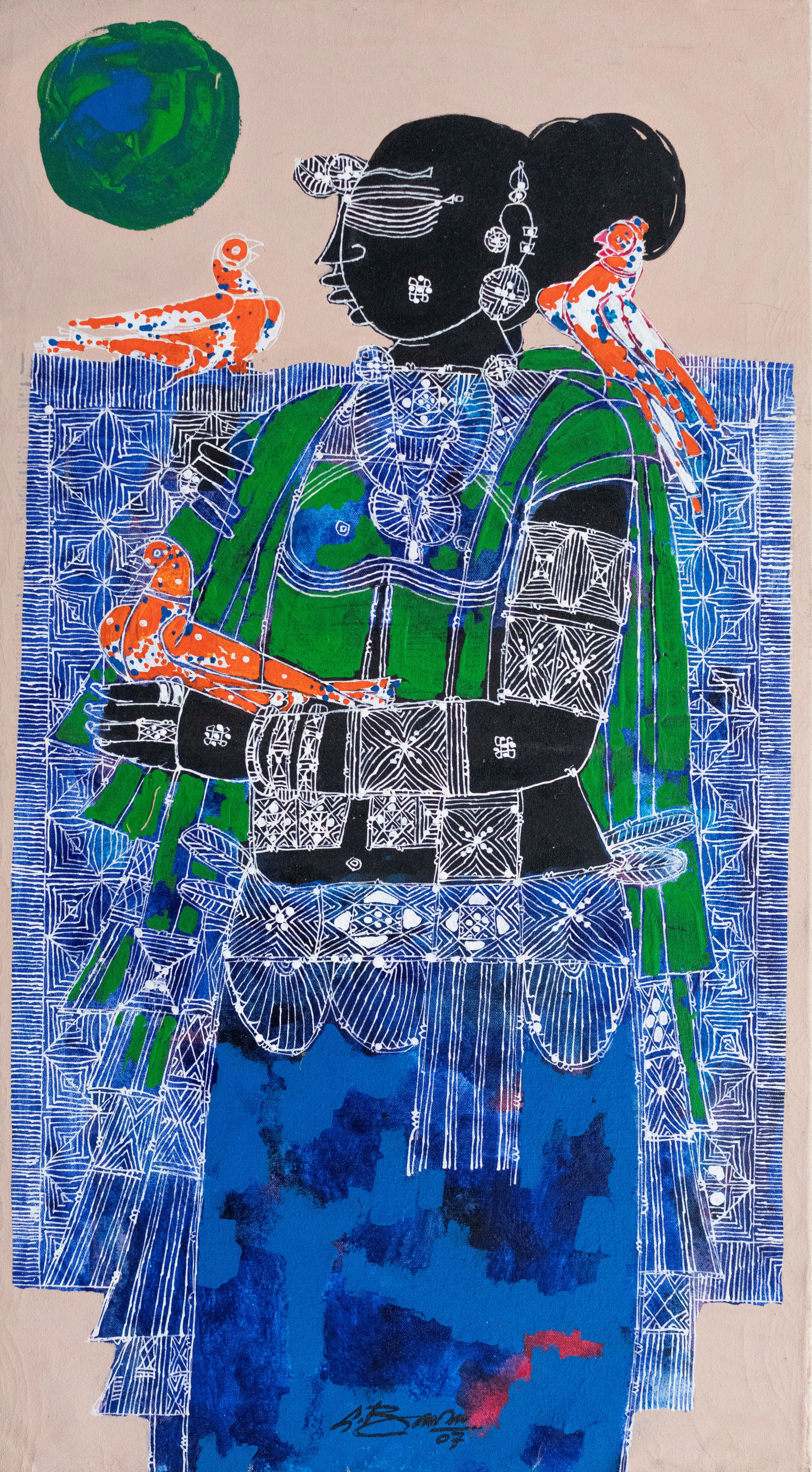 G. Raman, Lady with Parrots, 2007 – Art Again