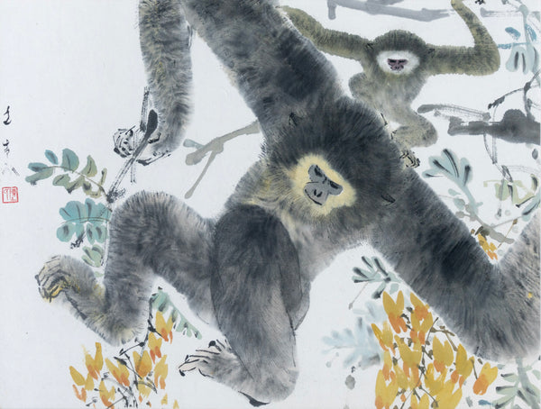 Chen Wen Hsi, A Pair of Gibbons, Undated
