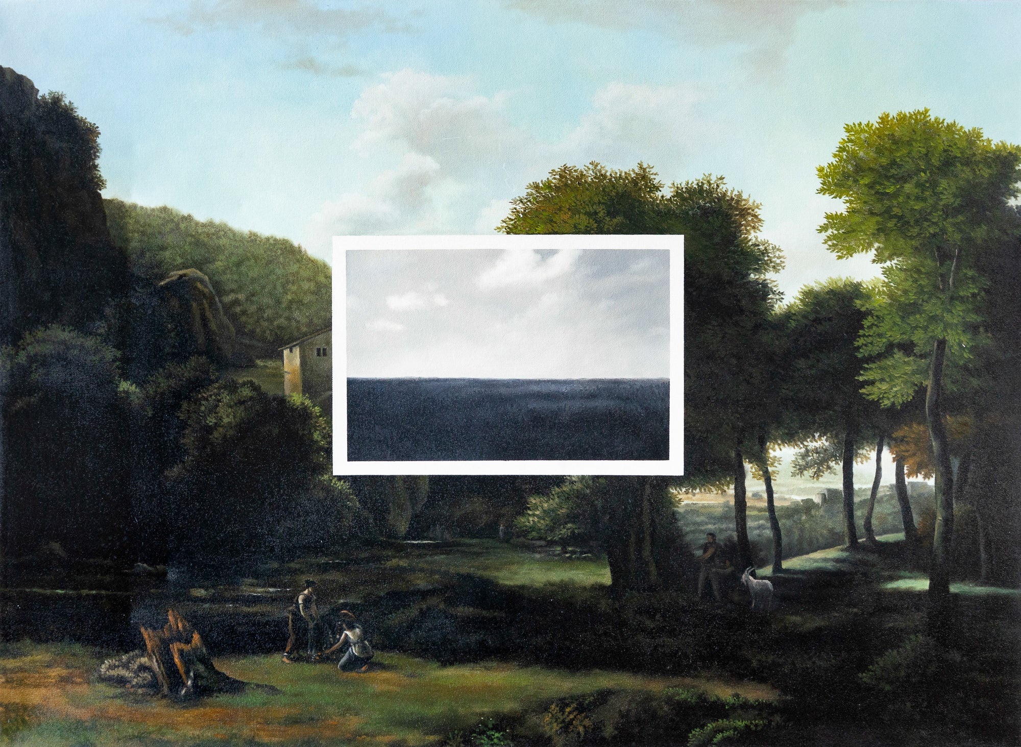 Natee Utarit, Conversation with Classical Landscape, 1800, Jean-Victor Bertin, 2001