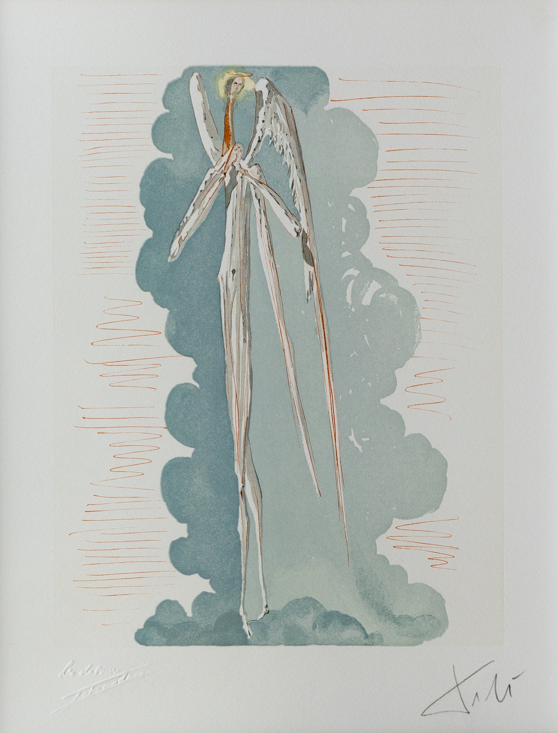 Salvador Dali, Divine Comedy - Paradise 22 The angel of the Seventh Sphere, 1960
