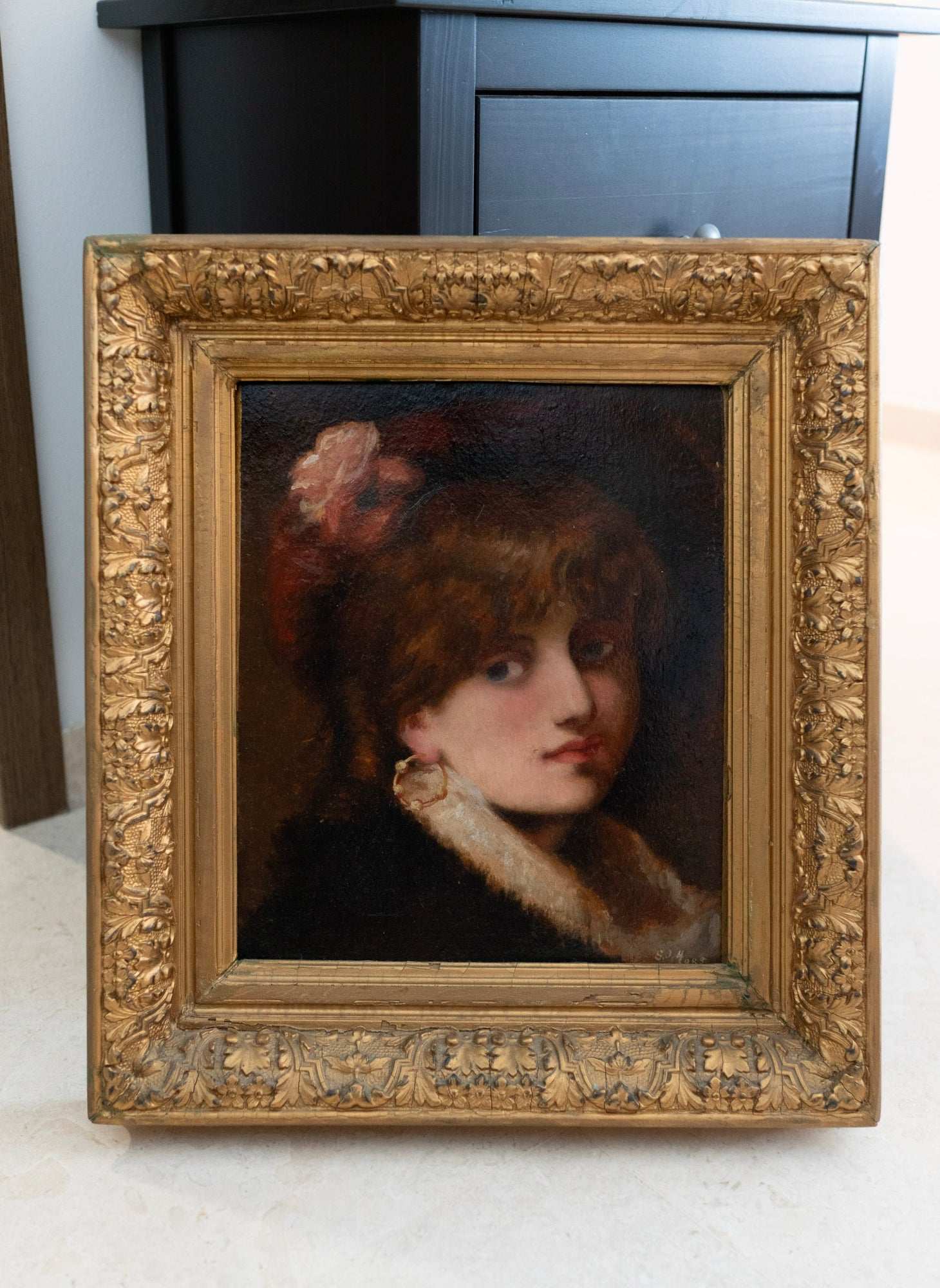Unknown, Untitled (Portrait of a Woman with a Red Beret), Undated