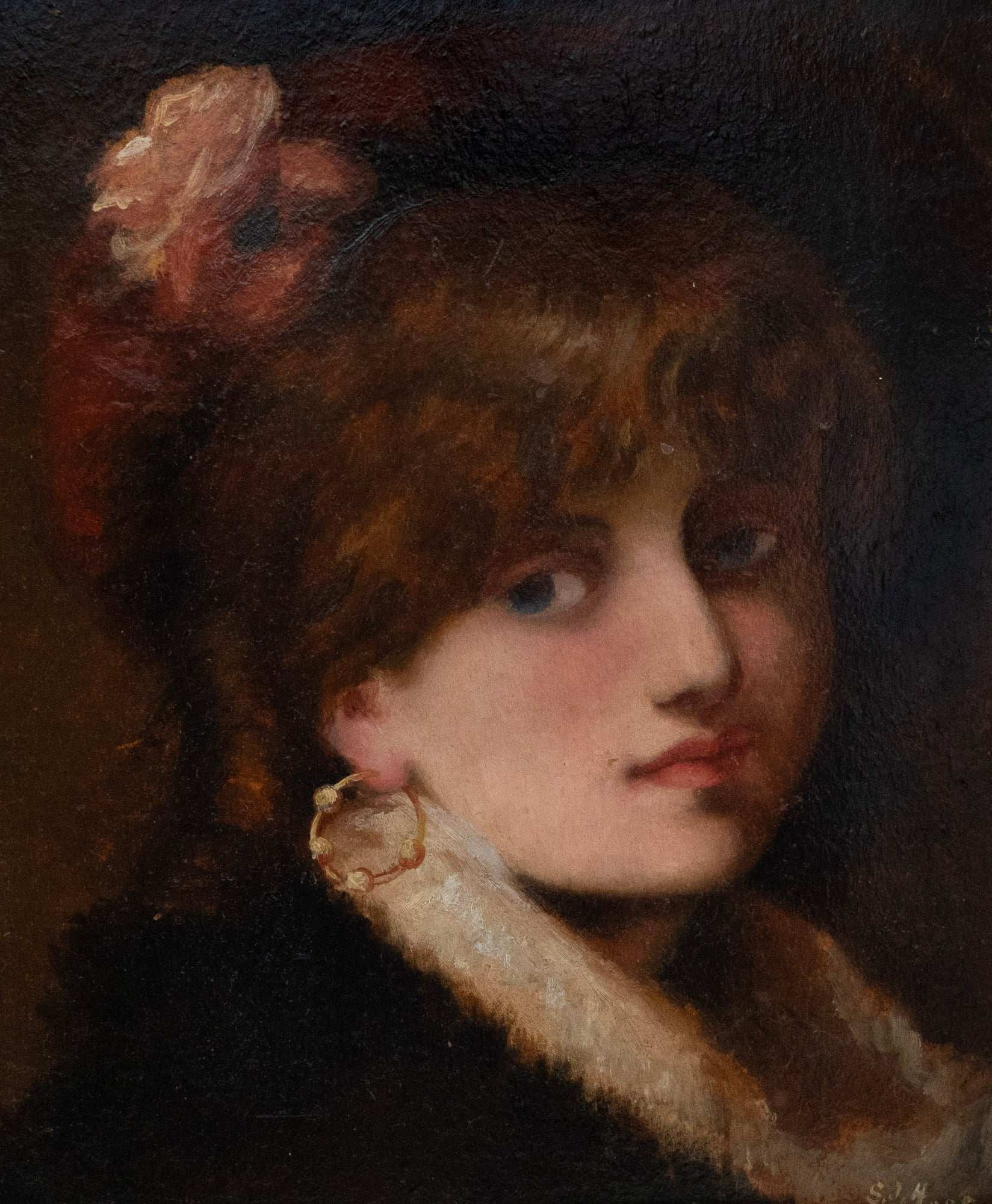 Unknown, Untitled (Portrait of a Woman with a Red Beret), Undated