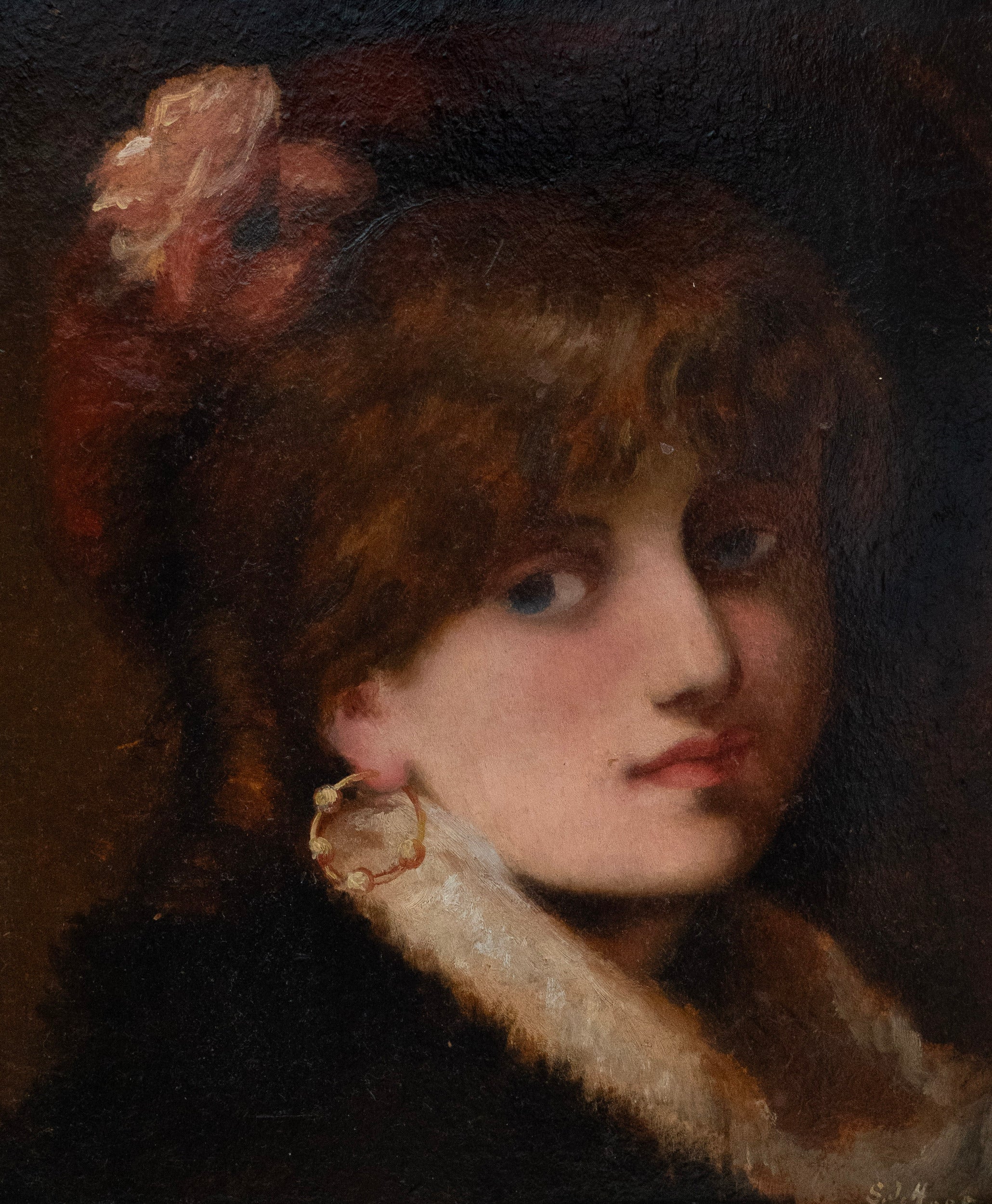 Unknown, Untitled (Portrait of a Woman with a Red Beret), Undated