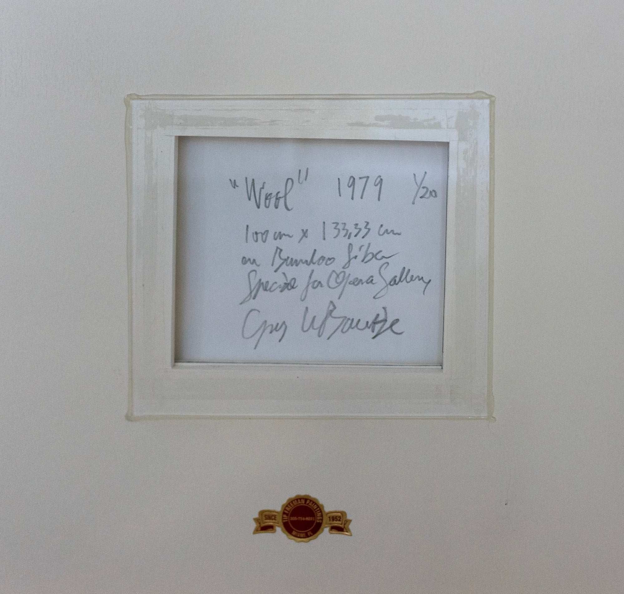 Guy Le Baube, Wool, 1979