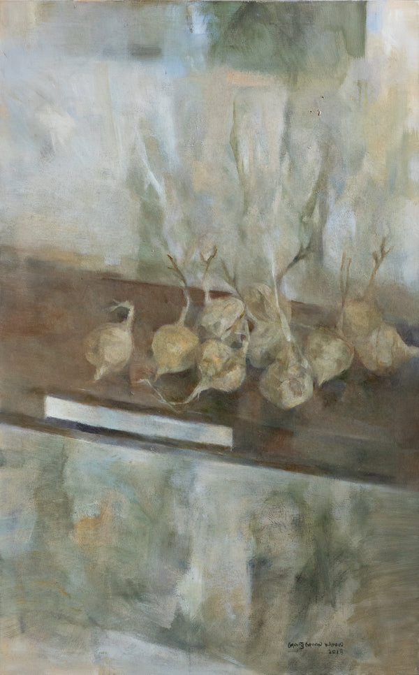 Chong Choon Woon, Untitled (Turnips on a Sill), 2018