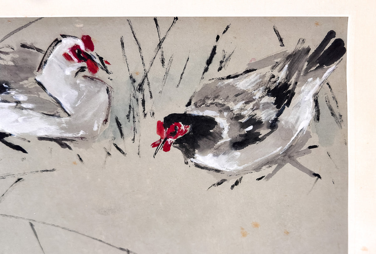 Chen Wen Hsi, Untitled (Two Hens), Undated