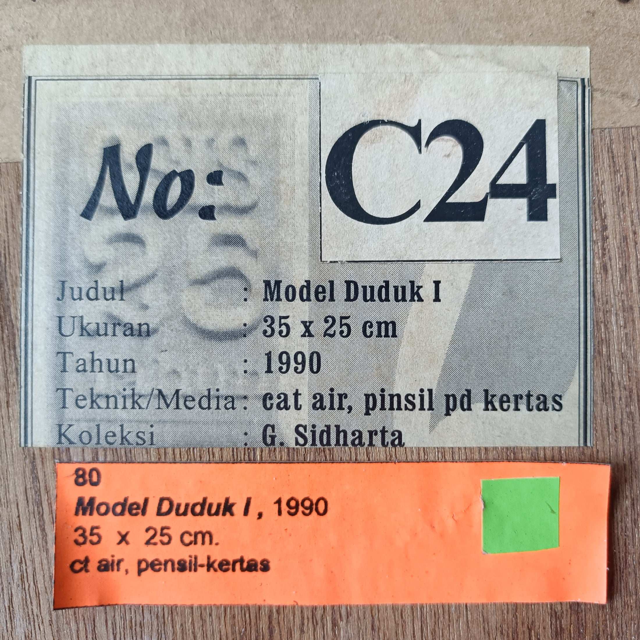 Gregorius Sidharta, Model Duduk I, 1990
