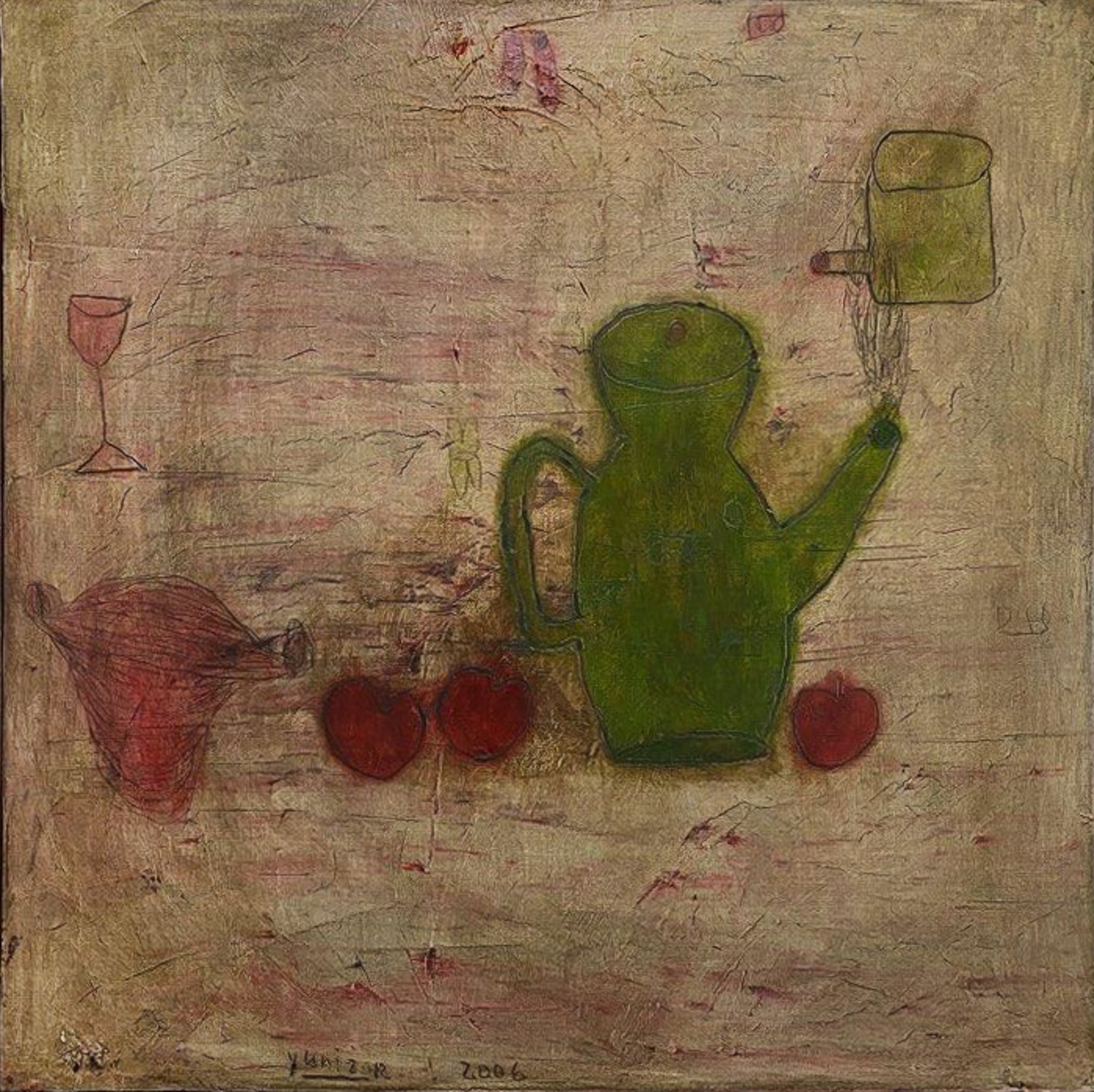 Yunizar, Apel Merah dan Teko (Red Apple and a Jug), 2006